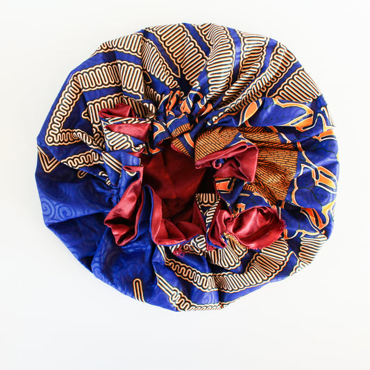 The Ghana Ankara Hair Bonnets