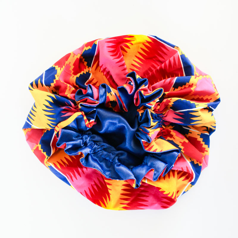 The Ghana Ankara Hair Bonnets