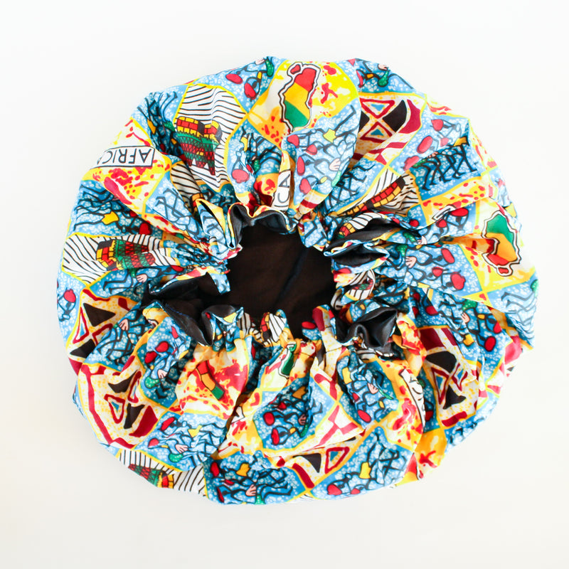 The Ghana Ankara Hair Bonnets