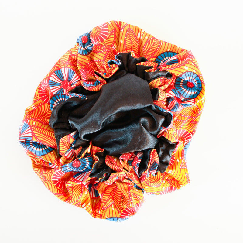 The Ghana Ankara Hair Bonnets