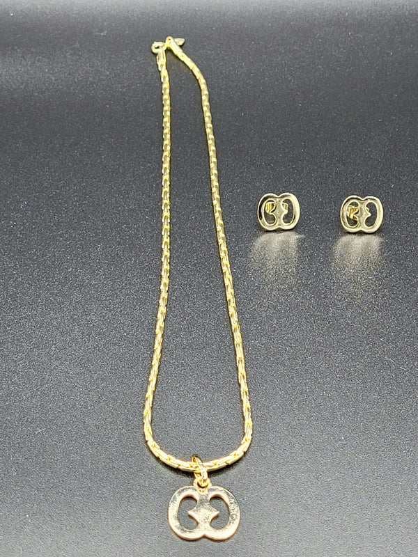 Adinkra Nyame Biribi Wo Soro Necklace & Earring Set