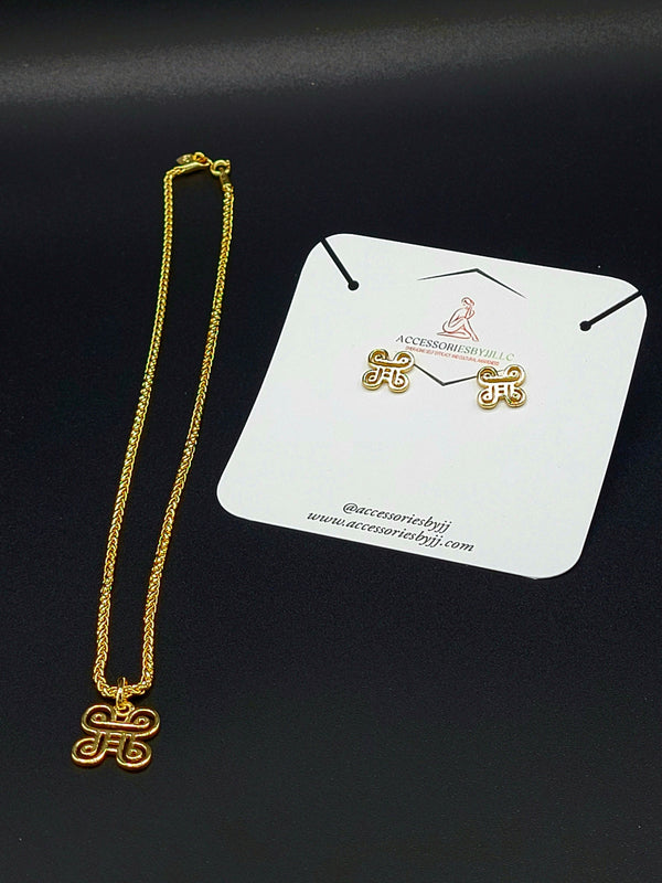 Adinka Mpatapo Necklace & Earring Set