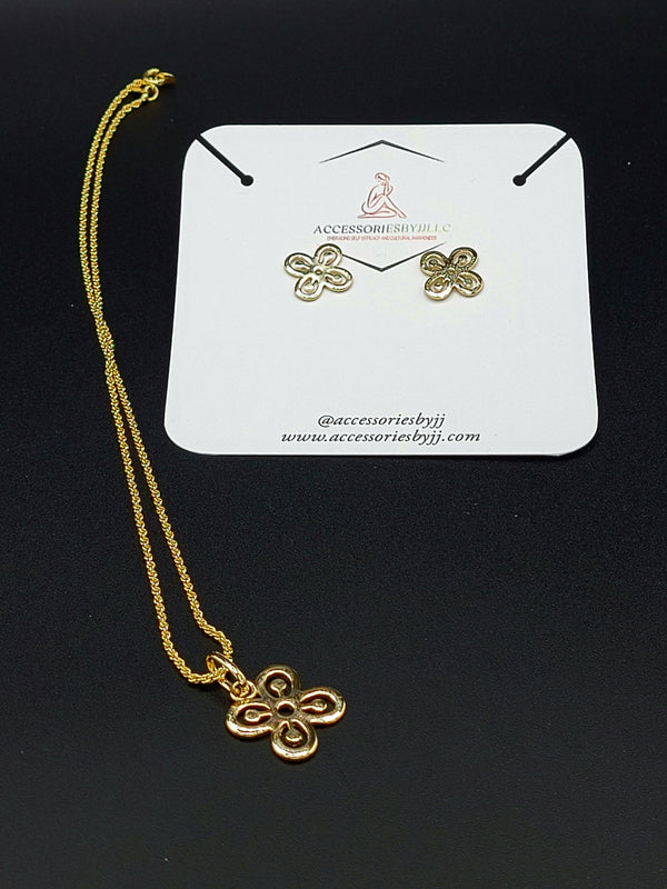 Adinkra Bese Saka Necklace & Earring Set