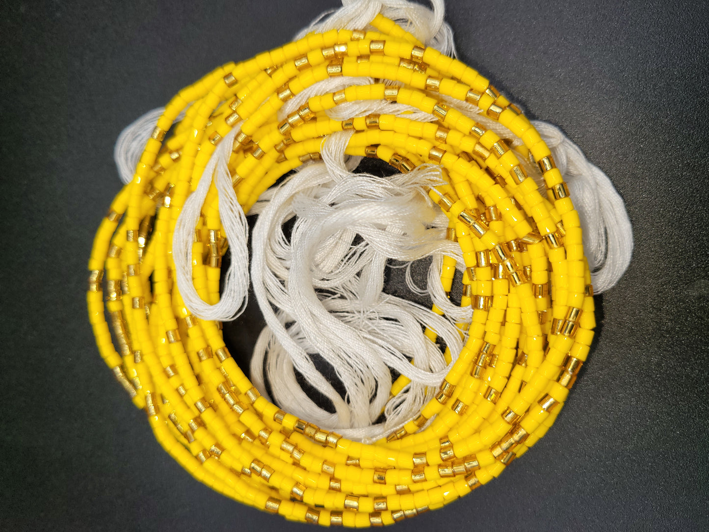 Classic Yellow With A Hint Of Gold Waist Bead