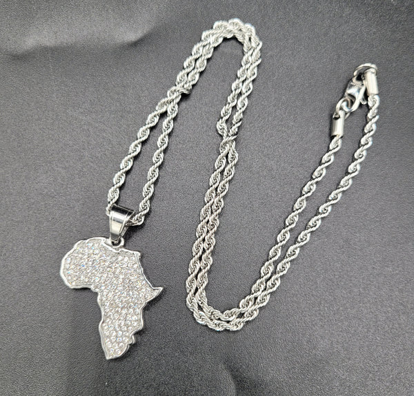 Silver/Gold Africa Rope Necklace