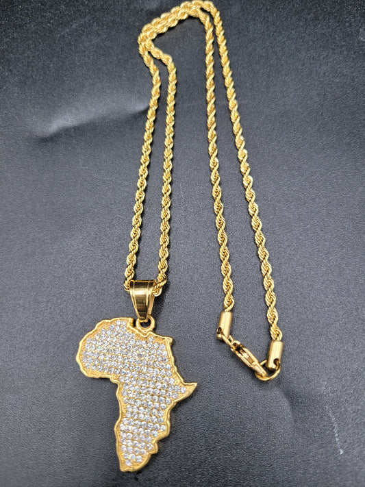 Silver/Gold Africa Rope Necklace