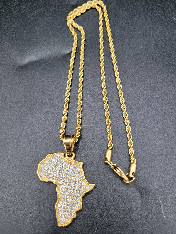 Silver/Gold Africa Rope Necklace