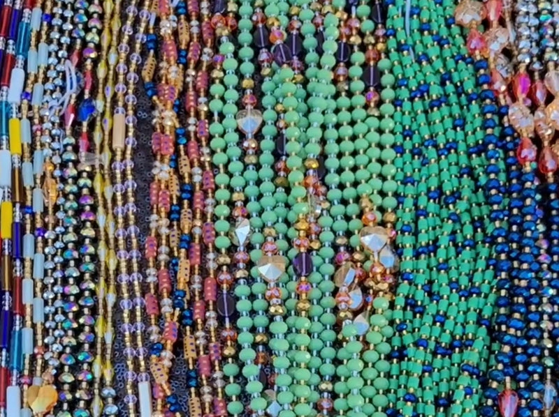 Glass discount waist beads